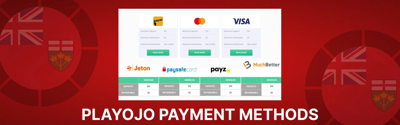 Playojo payment methods