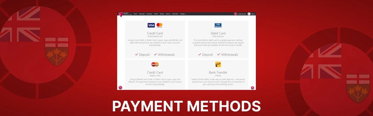 Ruby fortune payment methods