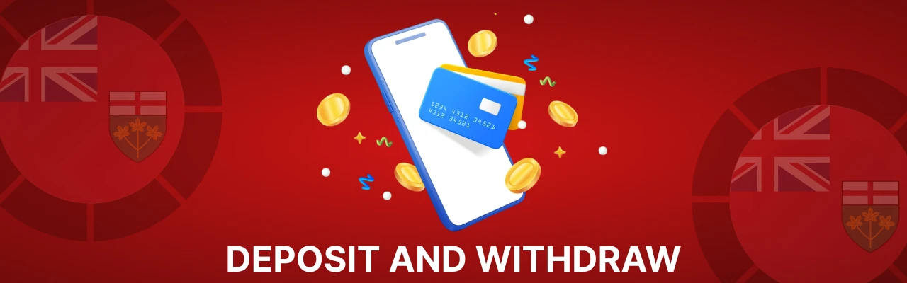 Deposit and withdraw money at online casinos