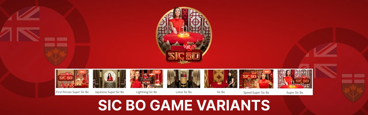 Online sic bo game variants