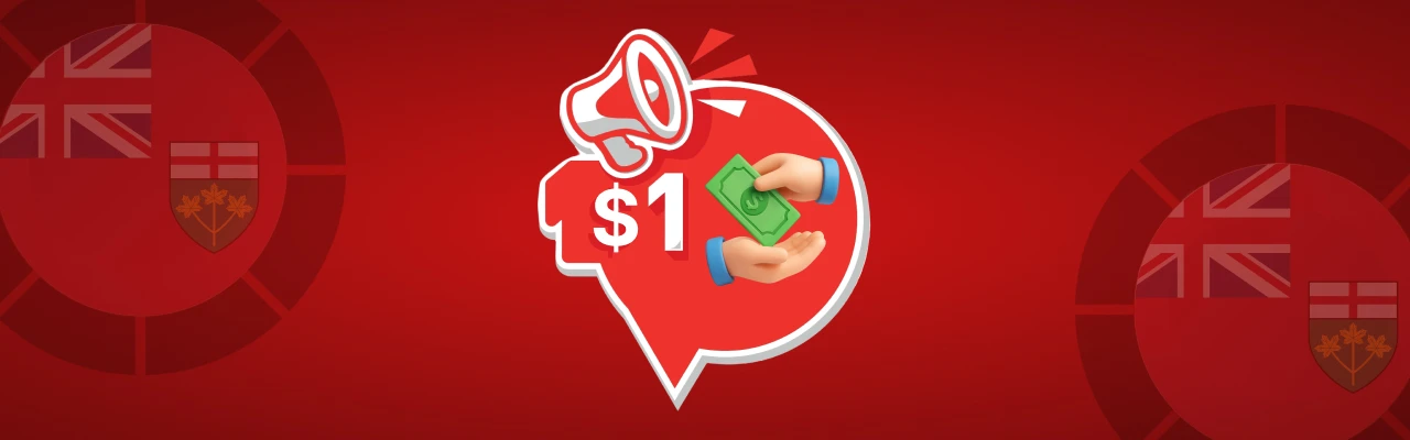 1 Dollar deposit bonus